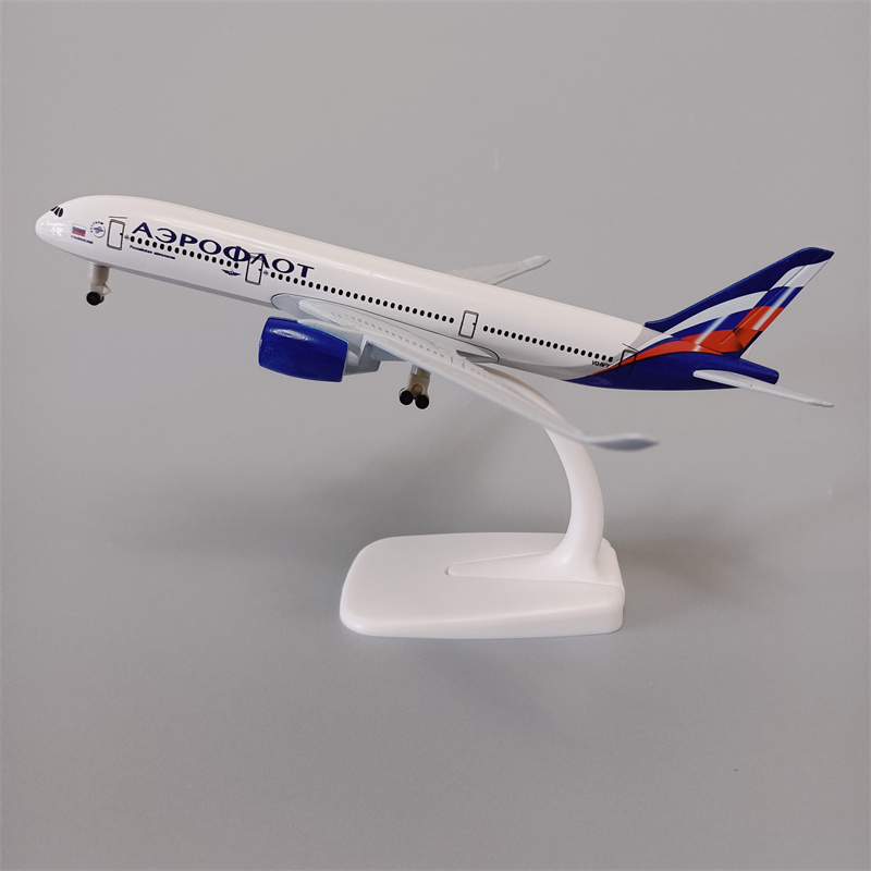 带轮子19cm俄罗斯航空AEROFLOT空客A350合金仿真飞机模型金属航模