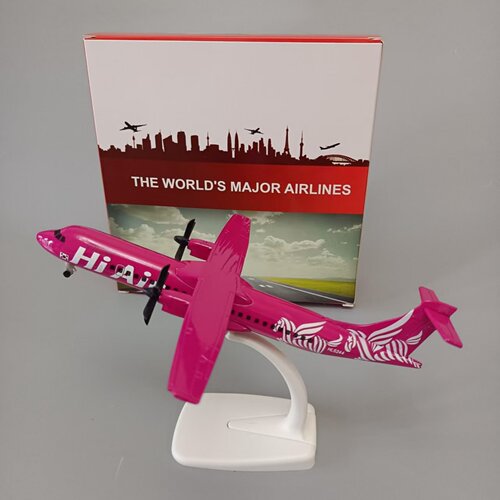 20cm韩国航空Hi Air ATR合金仿真飞机模型金属航模 带轮子/螺旋桨