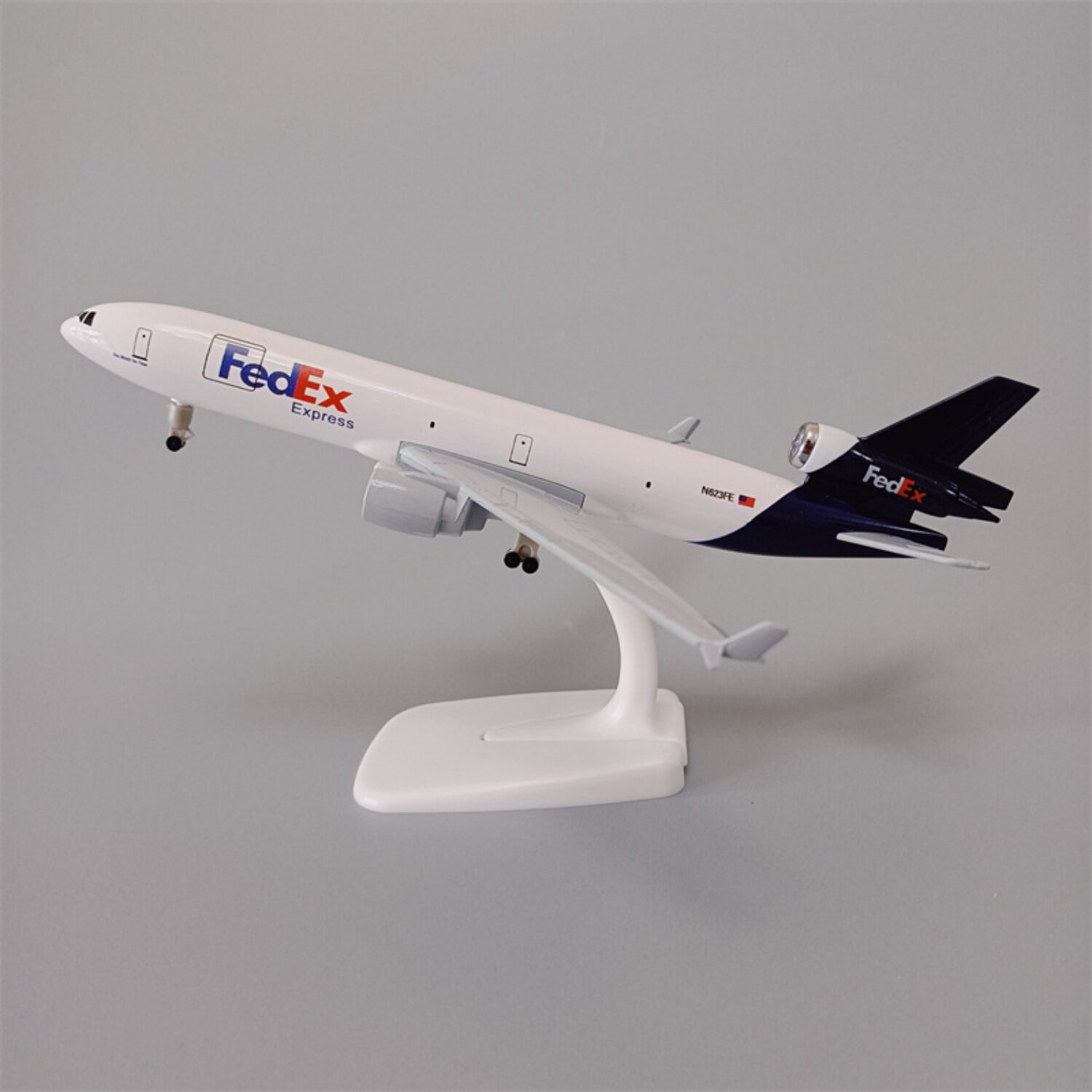 带起落架20cm联邦运输机FEDEX麦道MD-11合金仿真飞机模型金属航模