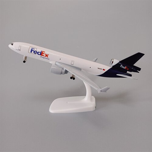 带起落架20cm联邦运输机FEDEX麦道MD-11合金仿真飞机模型金属航模