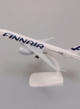 19cm芬兰航空FINNAIR空客机A350合金仿真飞机模型金属航模带轮子