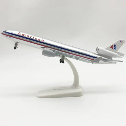 20cm美国航空American AA麦道MD-11合金仿真金属飞机模型航模摆件