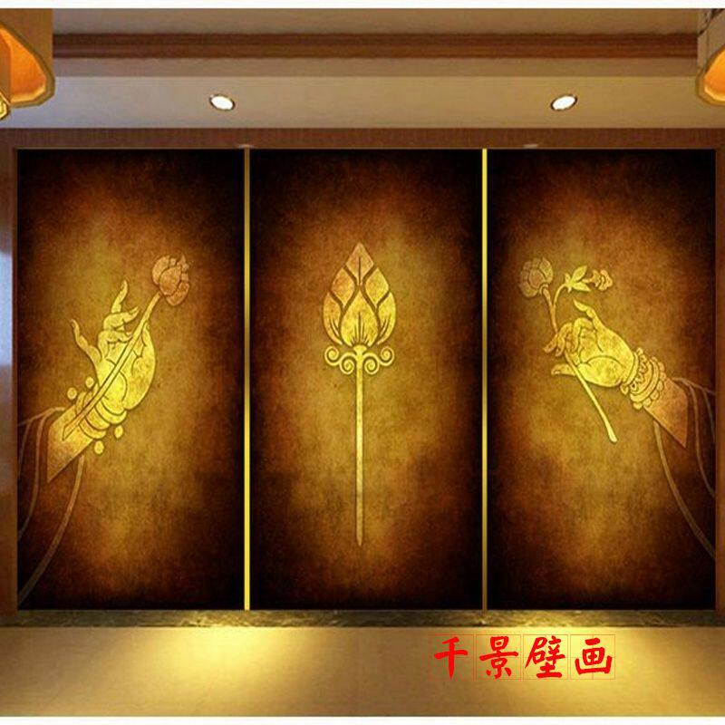 古典墙纸捷域古典佛手莲花
