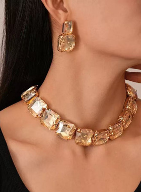 铜合金项链 A356 时尚轻奢气质百搭优雅小众简约精致项链一套