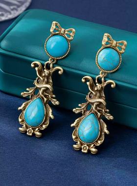 铜合金树脂耳饰 A399 百搭时尚轻奢复古耳饰