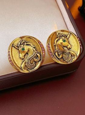 铜合金耳饰D135 轻奢时尚气质百搭复古耳饰