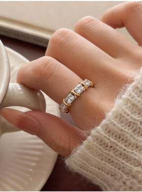 铜合金开口戒指 H169 时尚轻奢气质百搭优雅精戒指