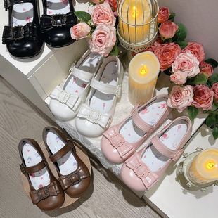 全款预约 古董画框 久久Lolita原创复古可爱洛丽塔lo鞋低跟圆头鞋