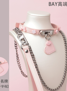 BAY高端定制 choker项圈女项圈男凯莉扣爱心锁puppy定制名牌ddlg