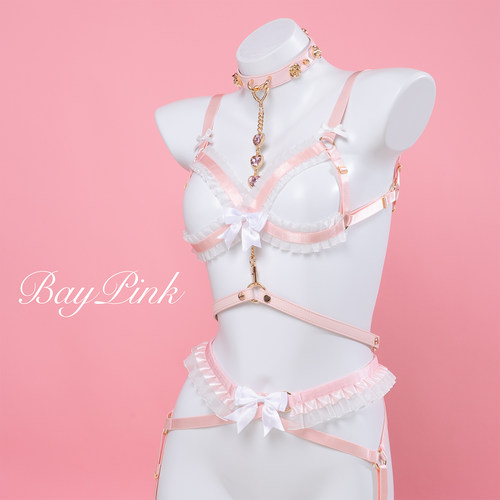 【BAY高端定制】项圈choker皮带一体harness（多玩性全身套装）