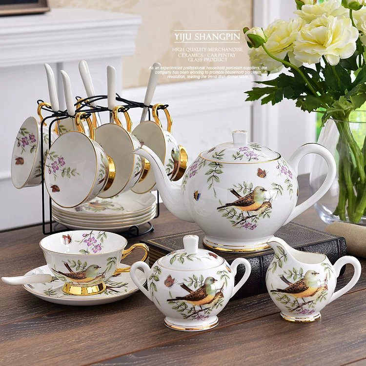 Fashionable creative coffee high-end set, ceramic red (black) tea, tea cup