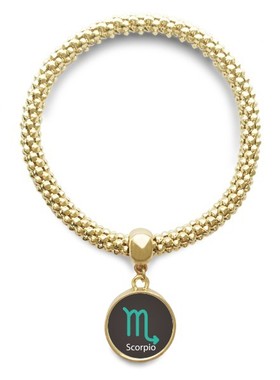 星座符号圆形金属吊坠礼品手链