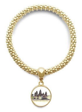 柬埔寨圆形金属吊坠礼品手链