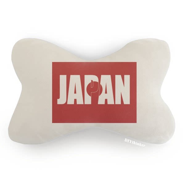 日本国旗英文名汽车头枕颈枕座椅枕头学校幼儿园装饰