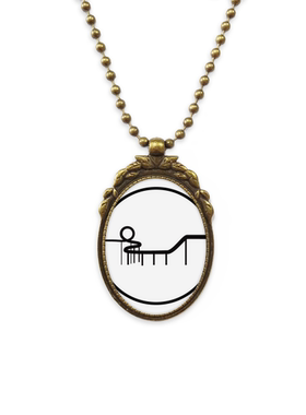 游乐园椭圆形古铜色欧式礼物吊坠