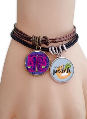 墨西哥水果桃子饰品幼儿园手链