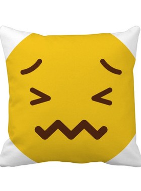 网聊表情包插画方形抱枕靠枕沙发靠垫双面含芯礼物学校幼儿园装饰