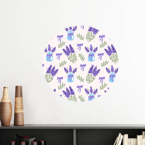 薰衣草图案装饰画设计墙贴壁纸房间贴花学校幼儿园装饰