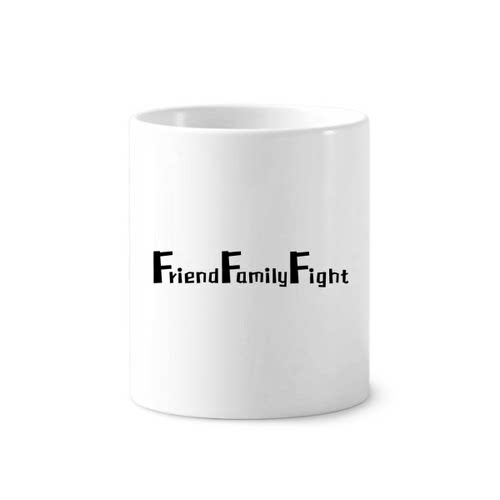 标语FFF团引申义陶瓷刷牙杯子笔筒白色马克杯礼物学校幼儿园装饰