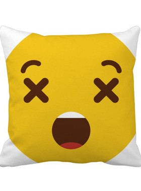 网聊表情包插画方形抱枕靠枕沙发靠垫双面含芯礼物学校幼儿园装饰