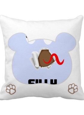 双面含芯礼物蓝色舌头装傻呐喊表情圣诞节方形抱枕学校幼儿园装饰