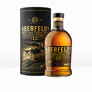 艾柏迪12年单一麦芽苏格兰威士忌Aberfeldy英国原装进口洋酒700ml