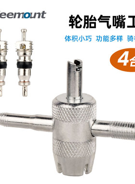4合1轮胎气嘴工具美式5V1气门芯拆装美嘴气杆内外螺纹清理