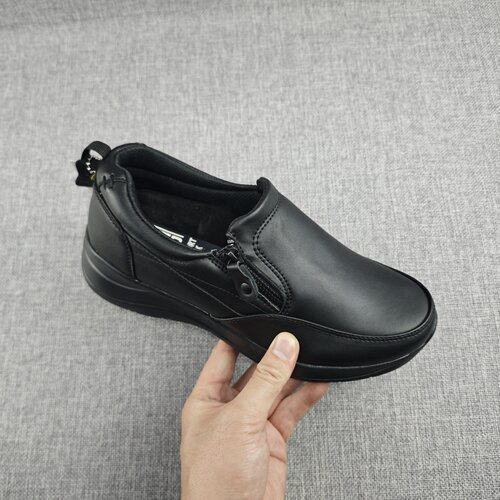 外贸防油污专业全黑色工作鞋女鞋