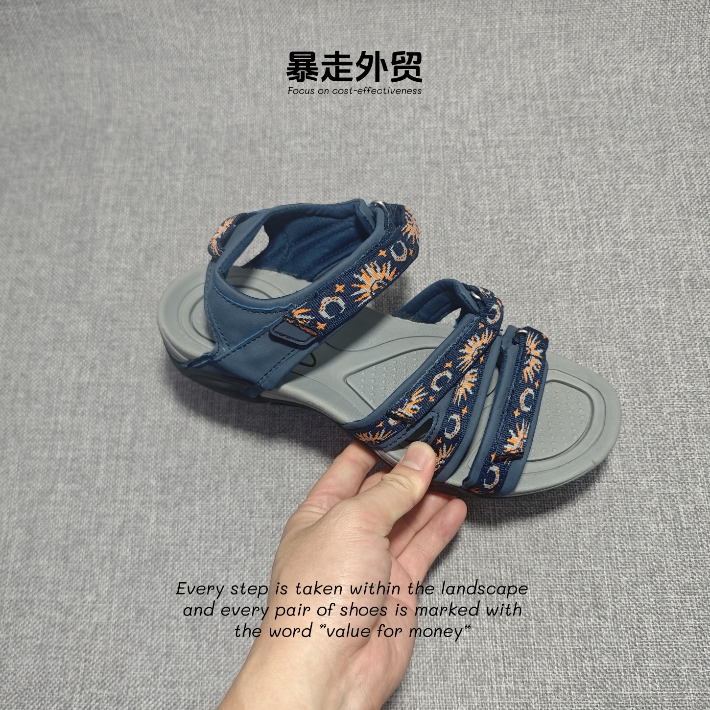 夏季魔术贴凉鞋防滑耐磨软底女鞋