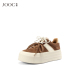ins潮双色鞋 带德训鞋 2025秋冬新款 JOOC玖诗厚底板鞋 潮流休闲鞋 女