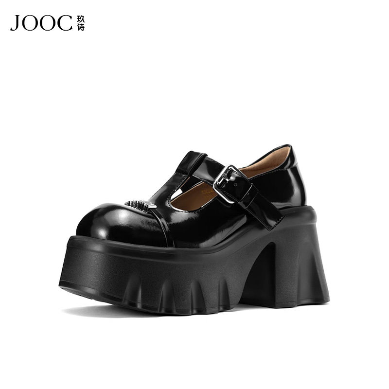 JOOC玖诗粗跟乐福鞋女2026春季新款真皮显瘦玛丽珍单鞋百搭小皮鞋,女鞋,乐福鞋（豆豆鞋）,淘宝优惠券,粉丝福利购,淘宝优惠卷