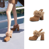 外穿法式 粗跟单鞋 高跟鞋 女2025秋冬新款 先锋风尚 JOOC玖诗时尚