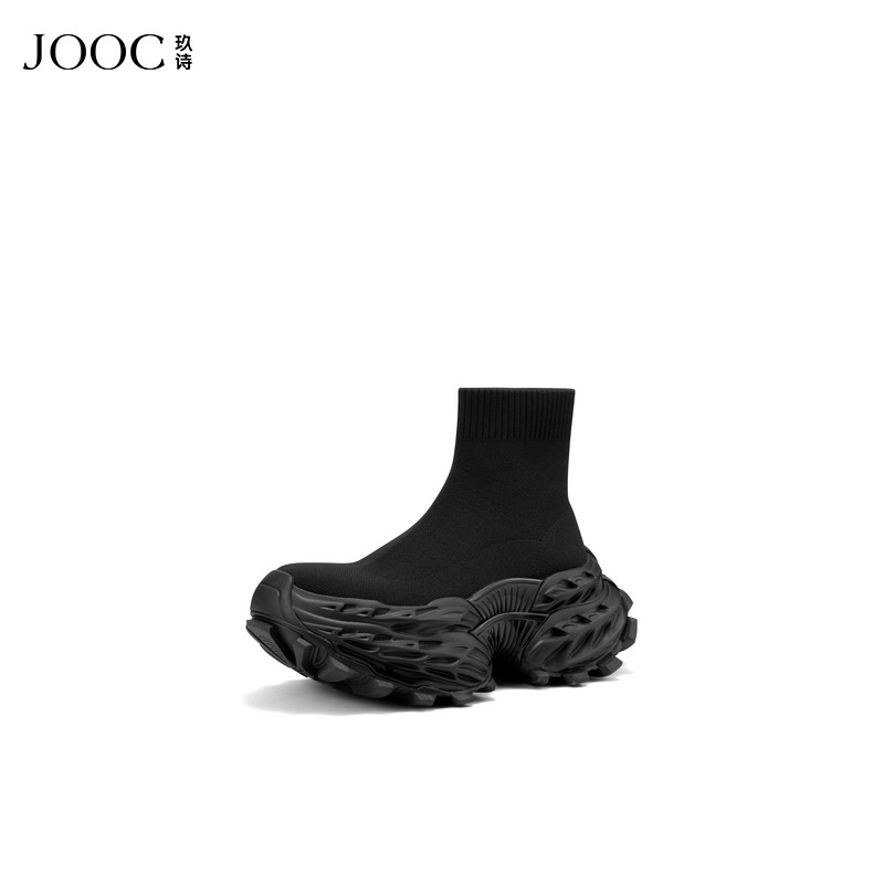 【型格魅力】JOOC玖诗厚底高邦弹力靴2026经典热卖时尚瘦瘦靴袜靴