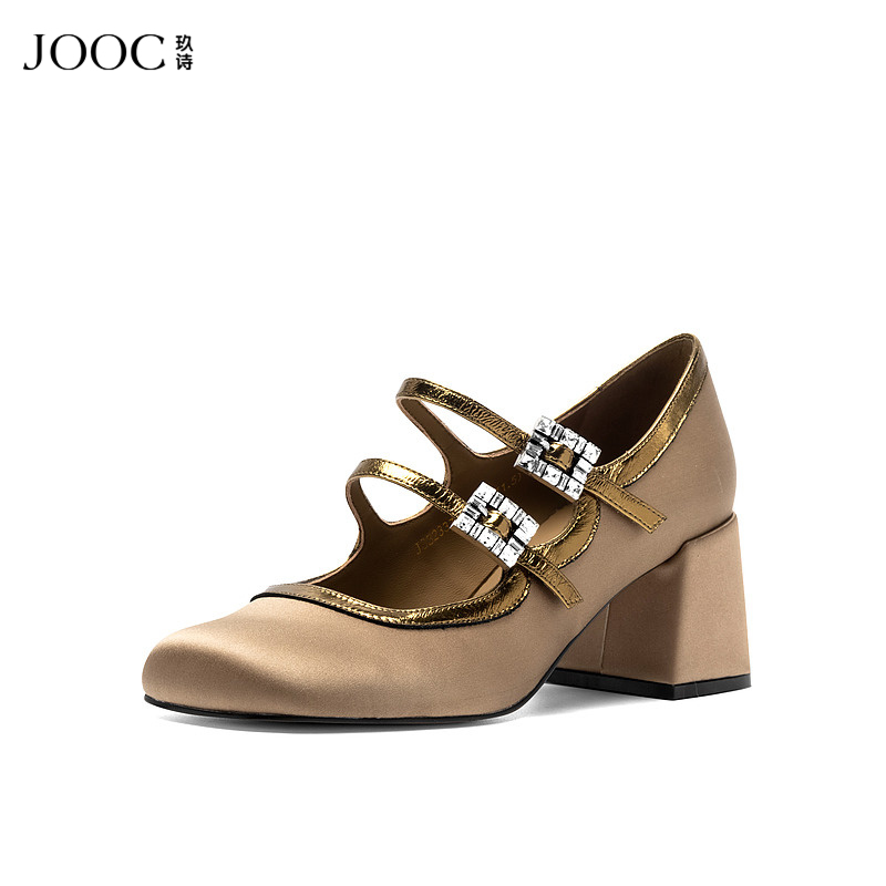 秋季玛丽珍鞋一字带法式复古浅口