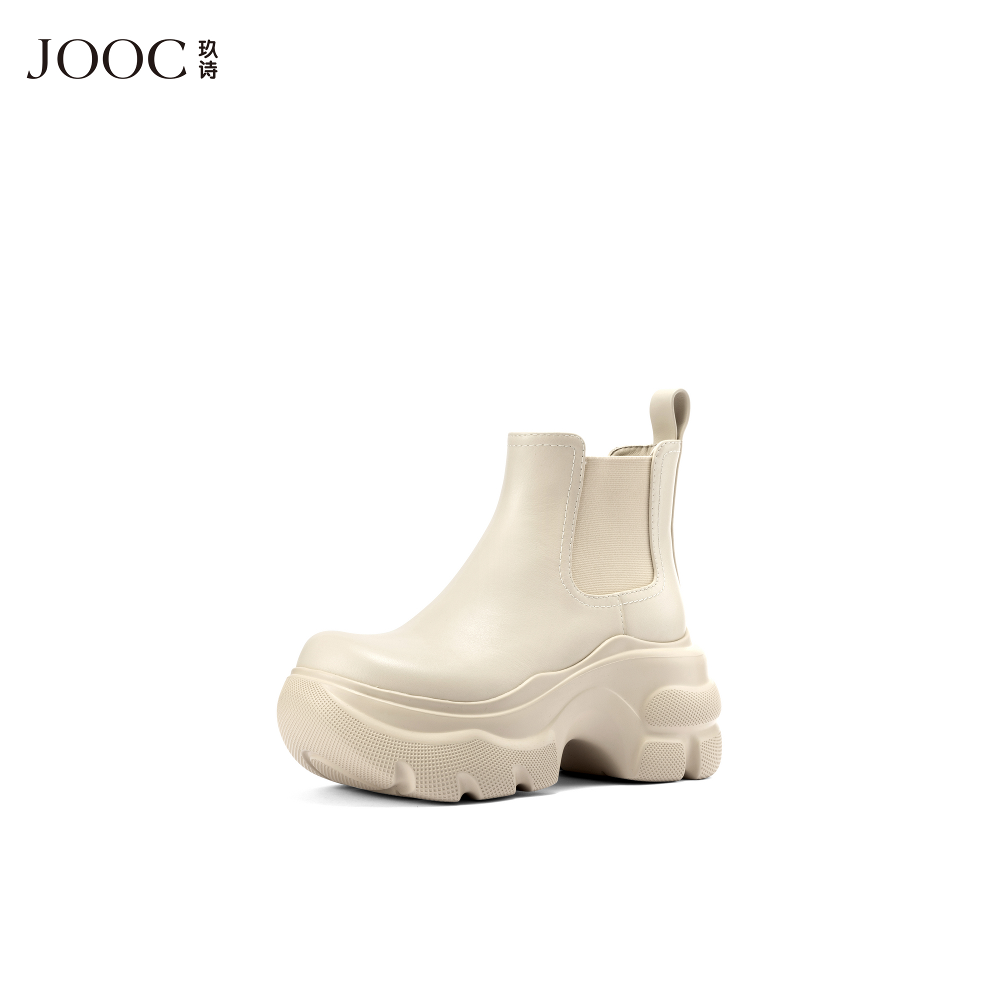 JOOC玖诗厚底松糕切尔西靴