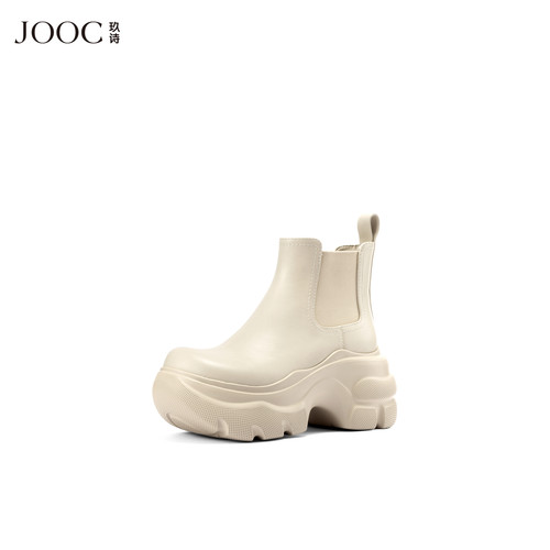 JOOC玖诗厚底松糕切尔西靴