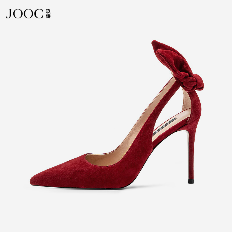 尖头高跟鞋JOOC法式蝴蝶结