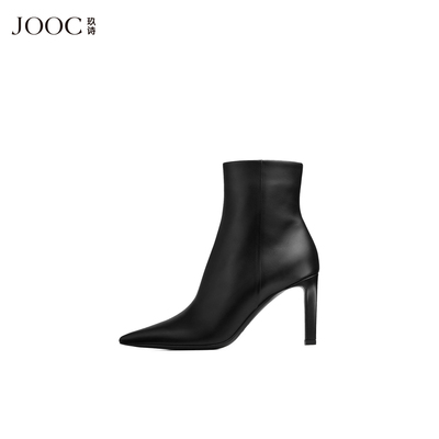 玖诗经典细跟尖头短靴女