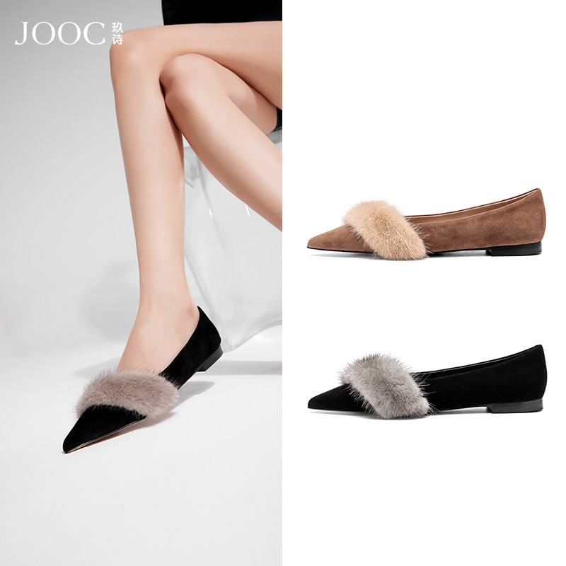 尖头平底鞋JOOC平底鞋舒适