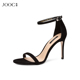 细高跟鞋 性感 JOOC玖诗性感一字带凉鞋 女明星同款 经典 系列