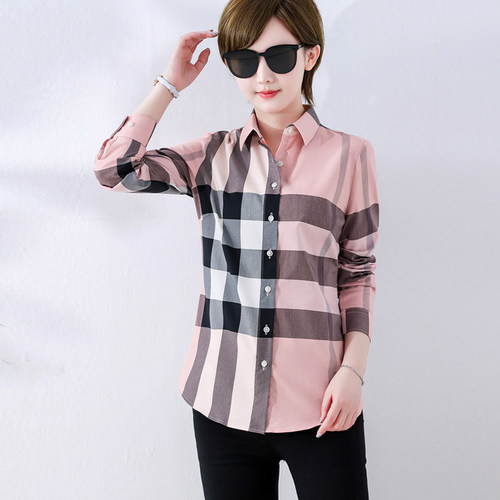 英伦风高档格子时尚减龄衬衫