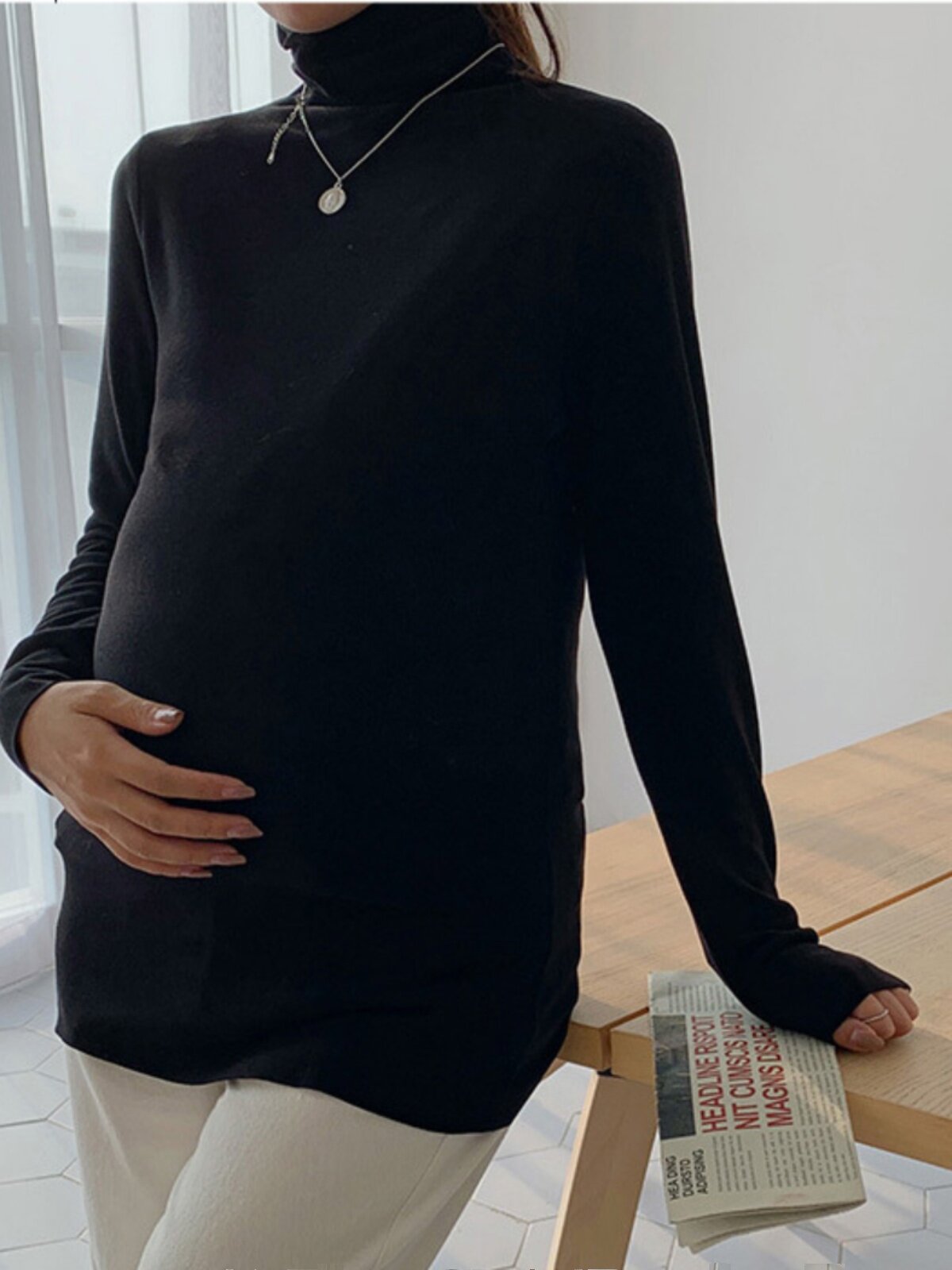 DERONG 출산 열 속옷 원피스 가을 옷 탑 여성 BOTTOMING 자체 가열 플러스 벨벳 두꺼운 겨울 산후 잠옷