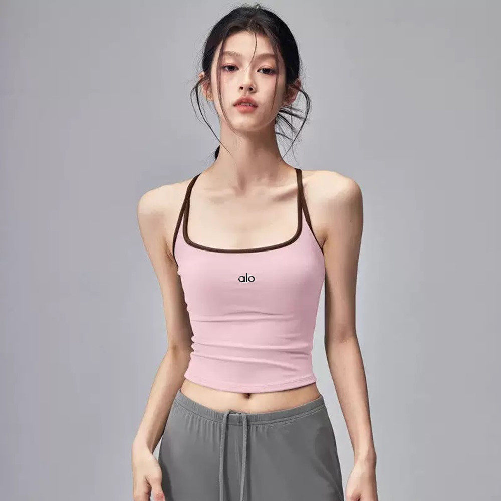 ALOODO瑜伽美背女士运动吊带内衣防震无袖背心外穿跑步训练健身