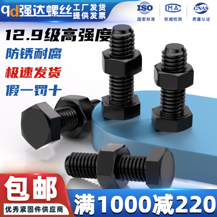 12.9级全牙外六角DIN933两件套