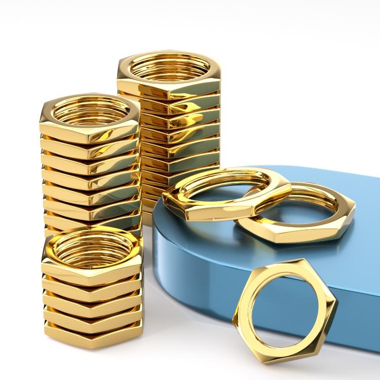 非标定做铜细牙薄螺母GB80并