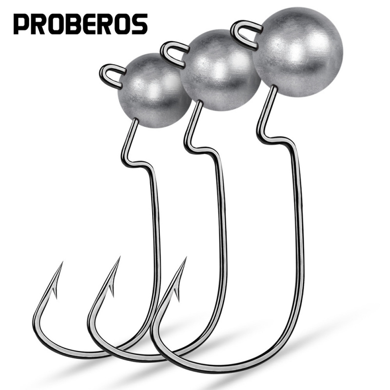 曲柄铅头钩3.5g5g7g10g原色窄腹