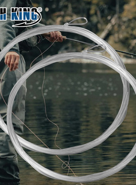 FISHKING飞钓变径前导线Taper leader飞蝇钓沉水脑线纯碳跨境批发