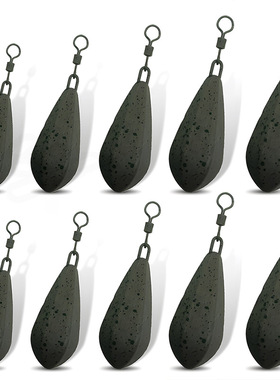 欧鲤钓带转环柳叶型铅坠carpfishing渔坠铅坠 反底钓抗流水实心铅