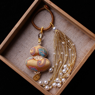 非遗成品宋锦葫芦挂件流苏包挂古风汉服吊饰diy车挂配饰扇子配件