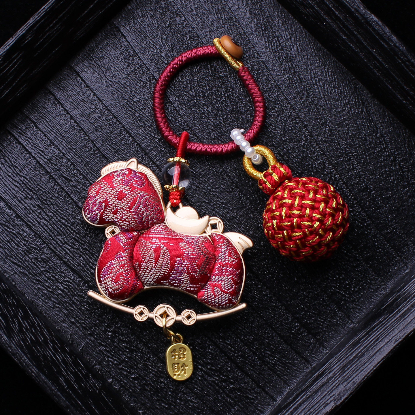非遗宋锦红色双面小马编织有球必应包包挂件旗袍汉服挂饰车钥匙坠,饰品/流行首饰/时尚饰品新,压襟挂件,淘宝优惠券,粉丝福利购,淘宝优惠卷
